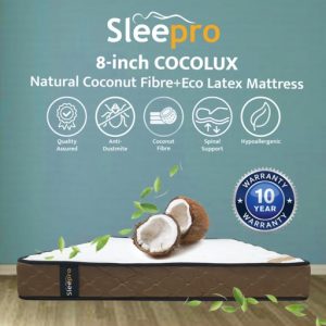 Cocolux 1 8 inch Cocolux Natural Coconut Fibre+ Eco Latex Mattress