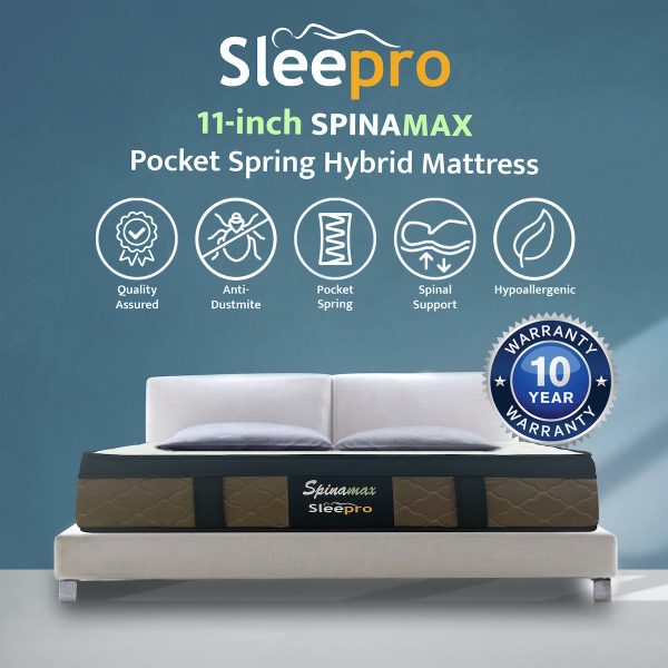 SM1 11-inch Spina Max Pocket Spring Hybrid Mattress