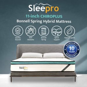 chiroplus1 11 inch Chiroplus Bonnell Spring Hybrid Mattress